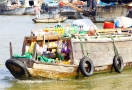 Marché flottant sur le Mékong