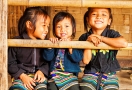 Les filles de l'ethnie au Laos