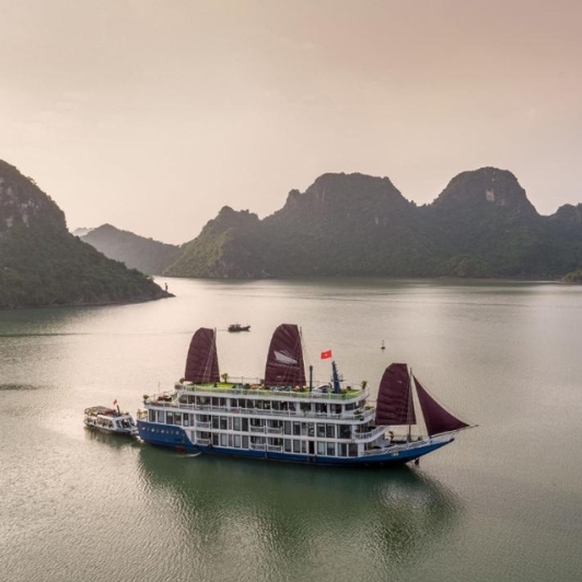 Jonque Verdure Lotus Luxury Dans La Baie D'Halong - Baie De Lan Ha 