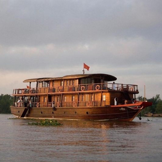 Croisière Jonque Bassac Sur La Rivière Mékong