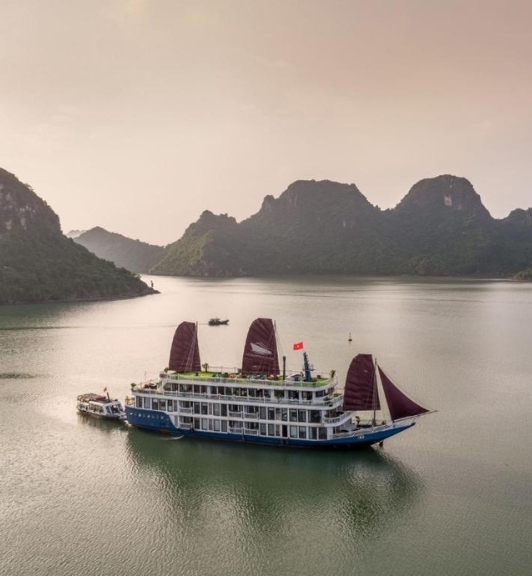 Jonque Verdure Lotus Luxury Dans La Baie D'Halong - Baie De Lan Ha 