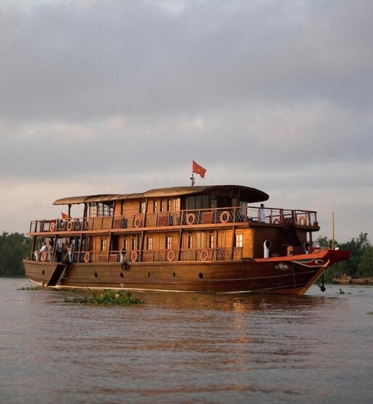 Croisière Jonque Bassac Sur La Rivière Mékong