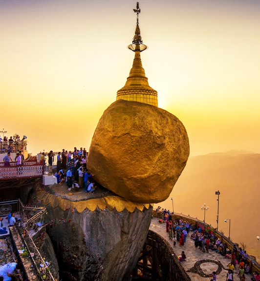 Excursion aux alentours de Roche d'Or Yangon Birmanie 5 Jours