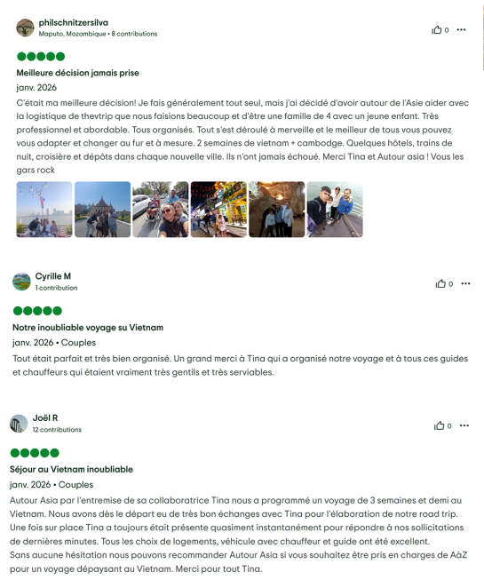 Ce que nos clients disent sur TripAdvisor