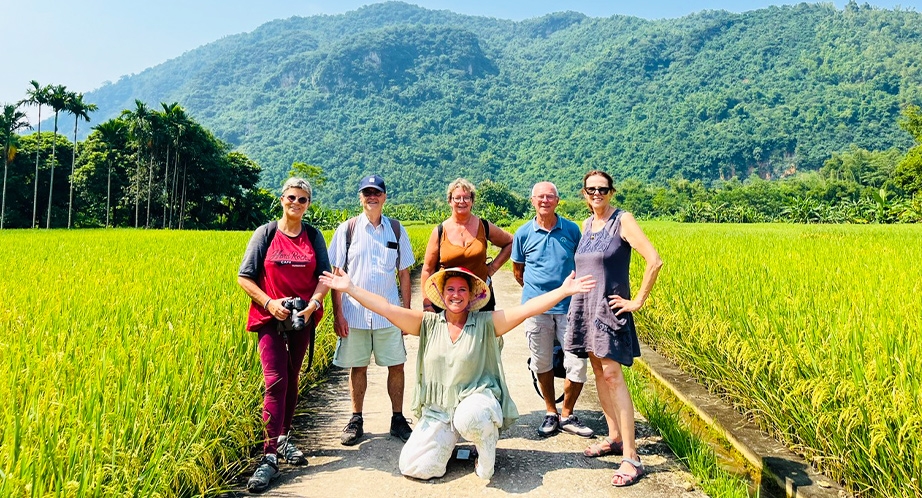 Au milieu des rizières du nord Vietnam