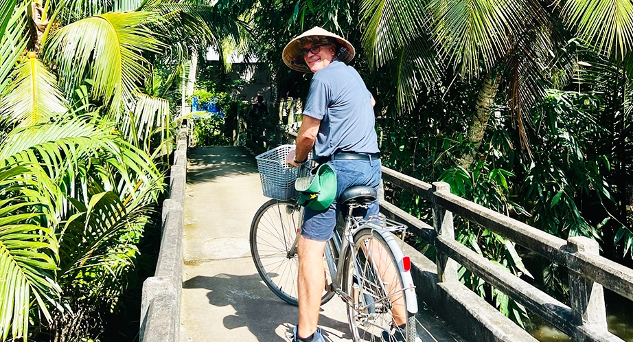 Balade à vélo dans le delta du Mékong