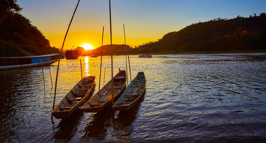 Rivière Mékong à Luang Prabang