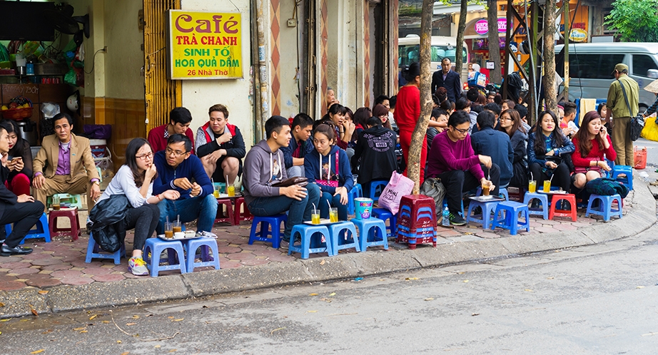 Cafe aux Vieux quartiers d'Hanoi
