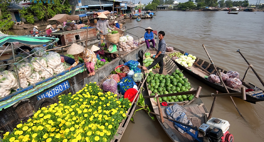 Marché flottant Cai Rang à Can Tho