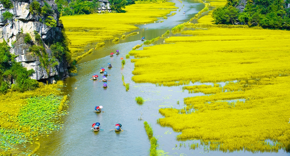 Croisière en barque à Tam Coc (Ninh Binh)