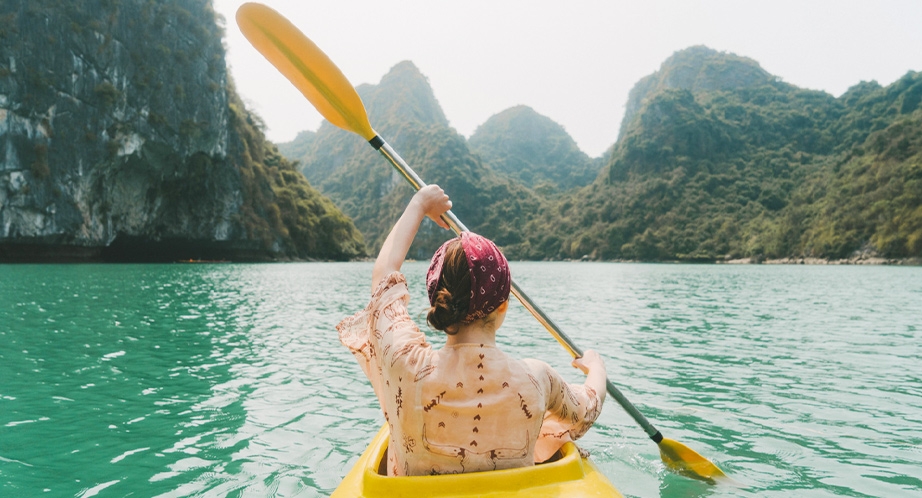 Kayak à la baie d'Halong