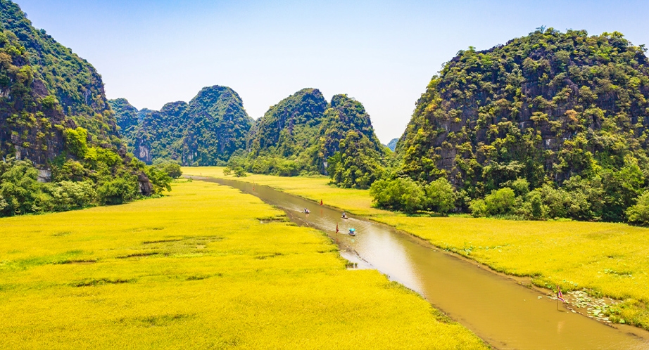 Croisière en barque à Tam Coc (Ninh Binh)