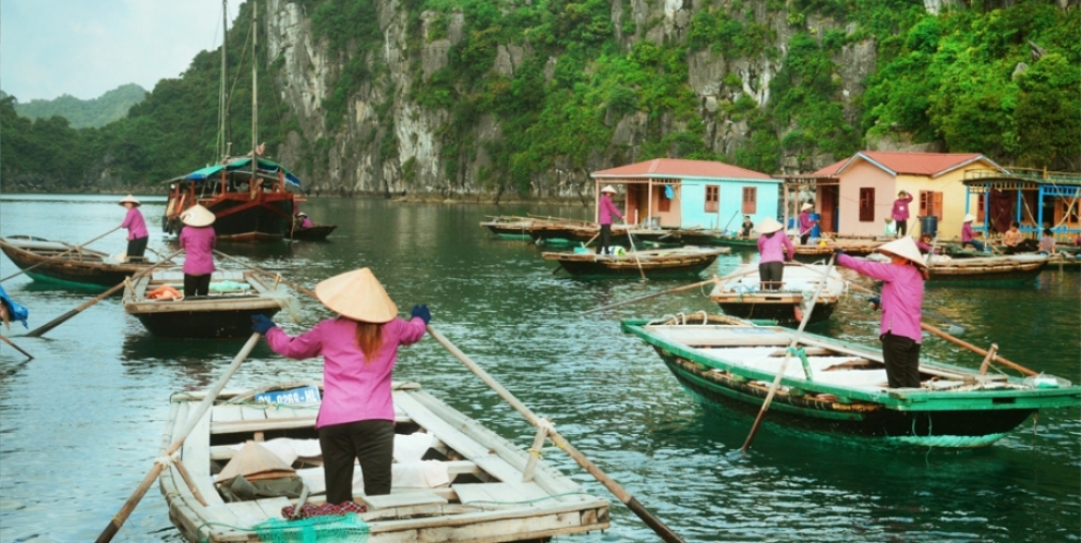 Village flottant de Vung Vieng 