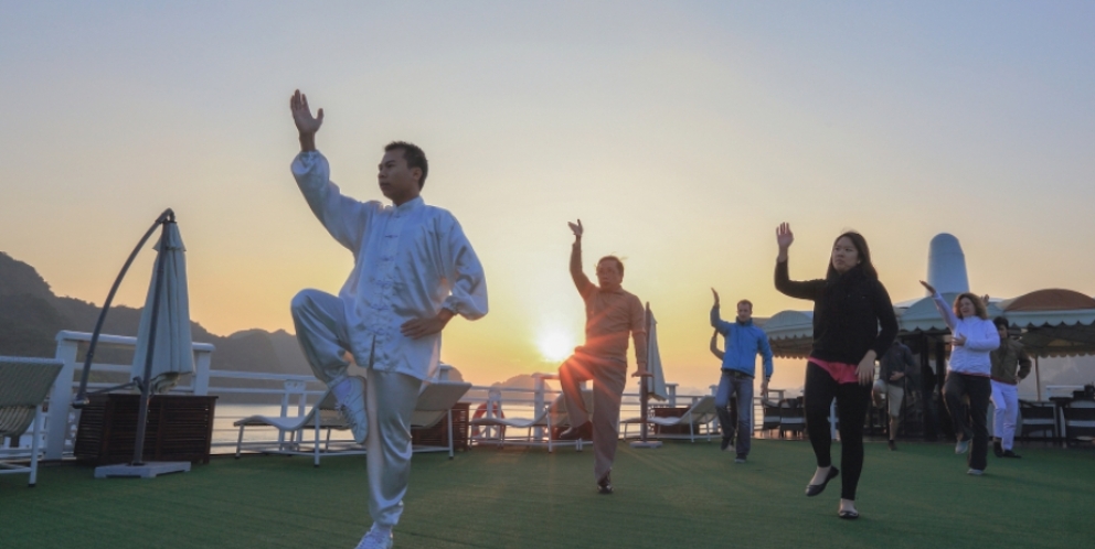 Cours de Taichi au matin 