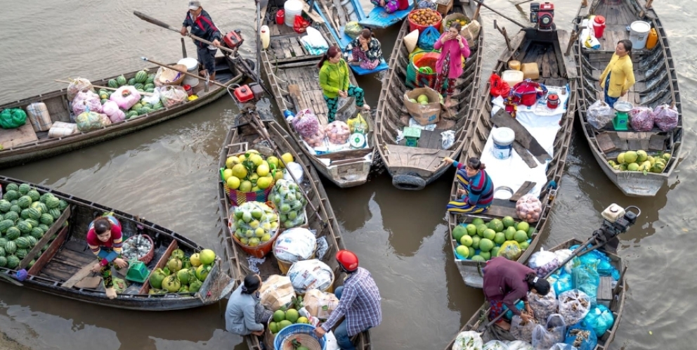 Marché flottant de Cai Rang 