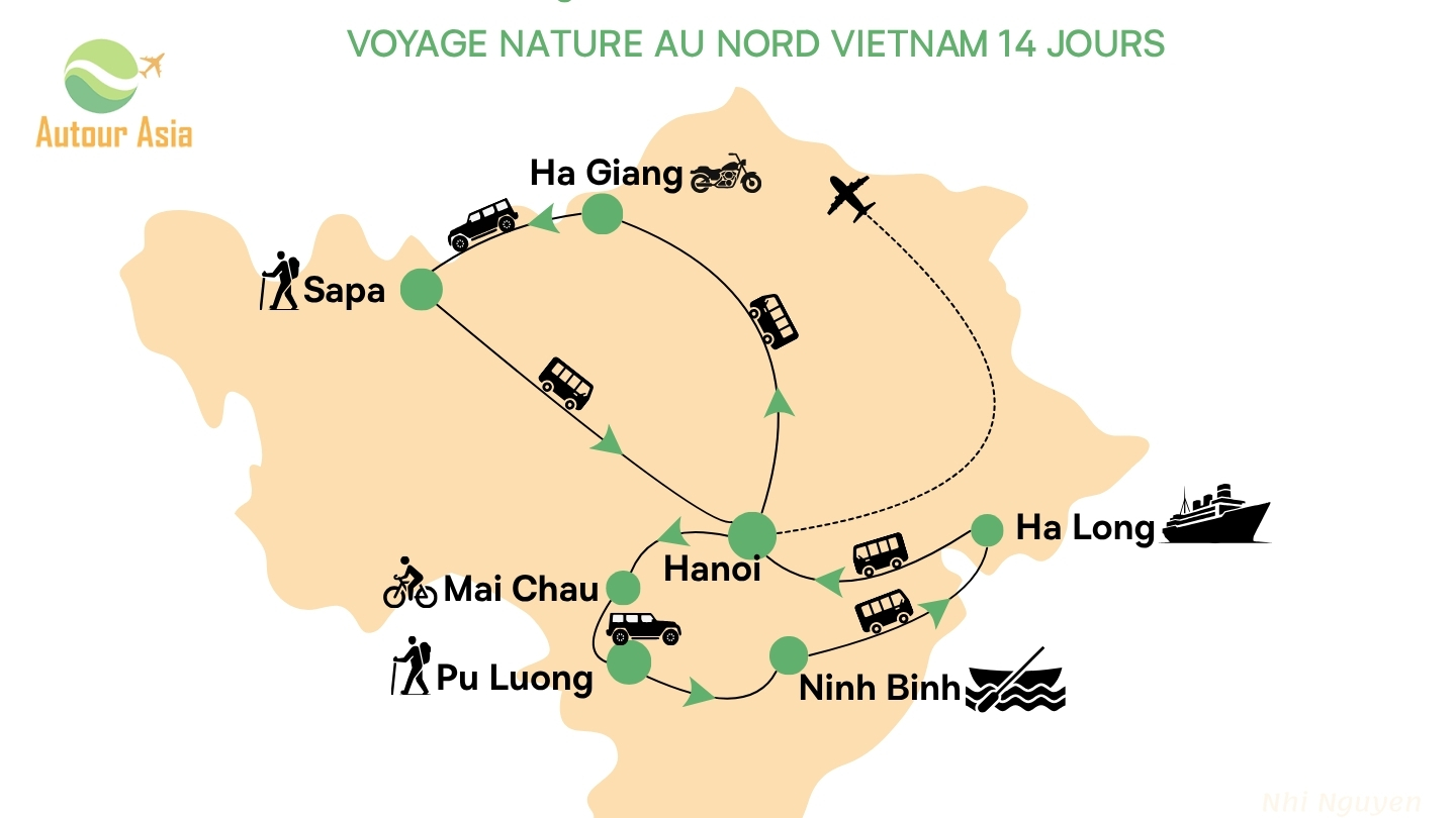 Itinéraire pour un voyage nature pas cher au Vietnam en 14 jours