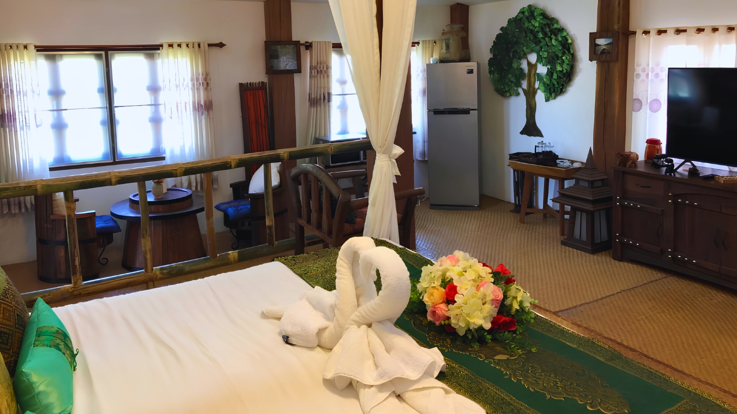 Un intérieur chaleureux pour un séjour paisible à On The Mekong Resort 