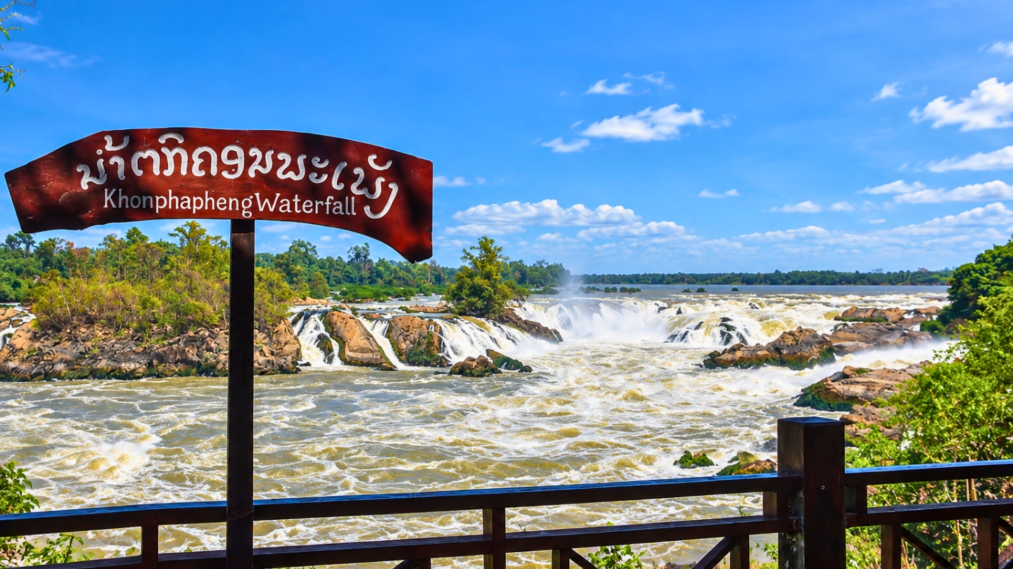 Que visiter au Laos ? Les puissantes cascades de Khone Phapheng
