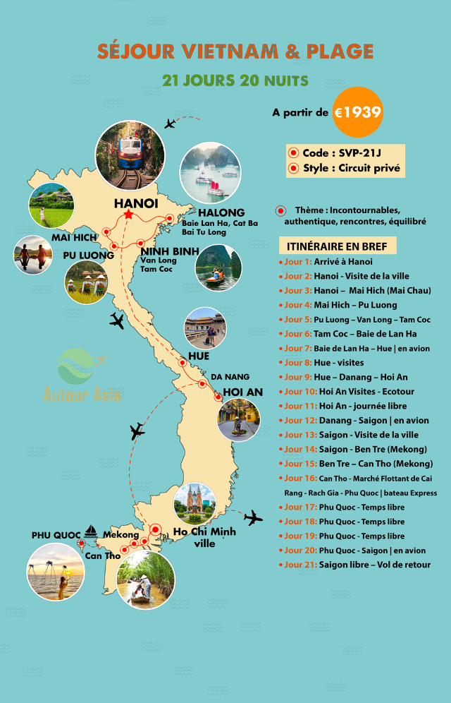 3 semaines au Séjour Vietnam et plage