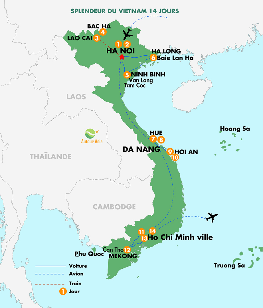Splendeur du Vietnam autrement 14 jours 13 nuits