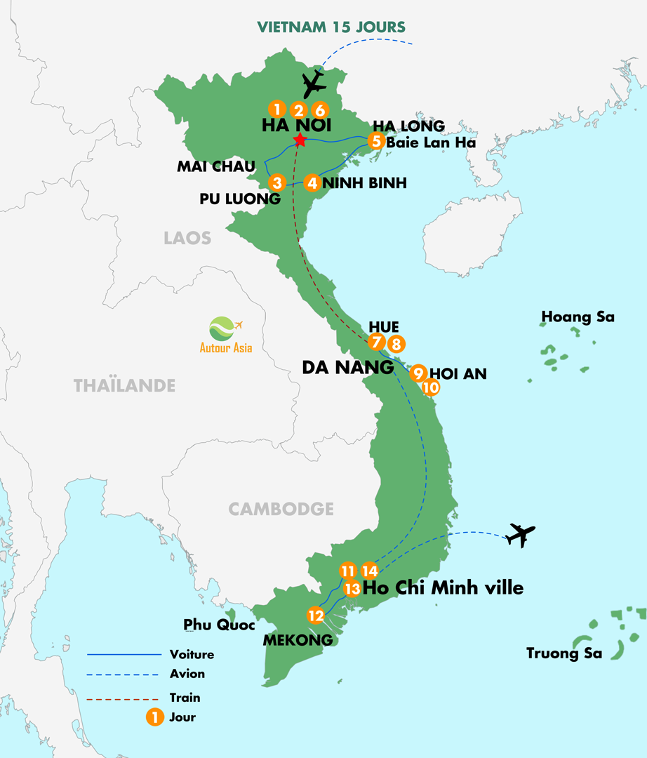 Authentique Voyage Vietnam 2 semaines 14 Jours 13 Nuits