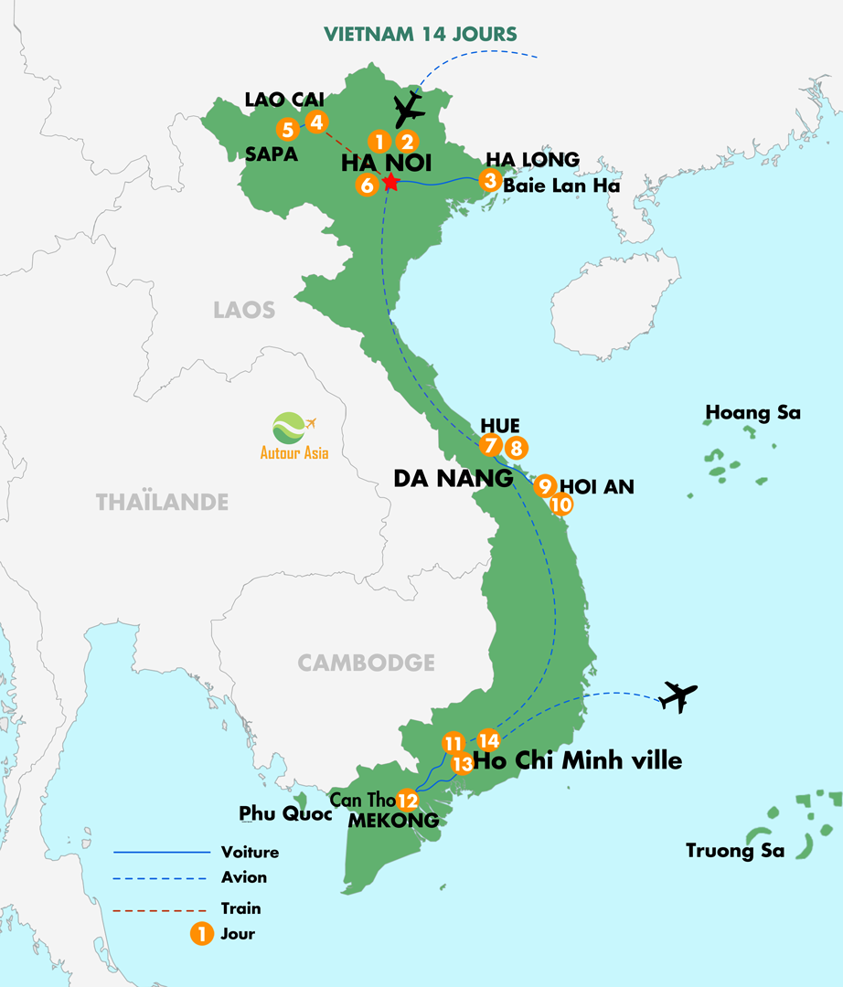 Circuit au coeur du patrimoine du Vietnam 14 Jours 13 Nuits