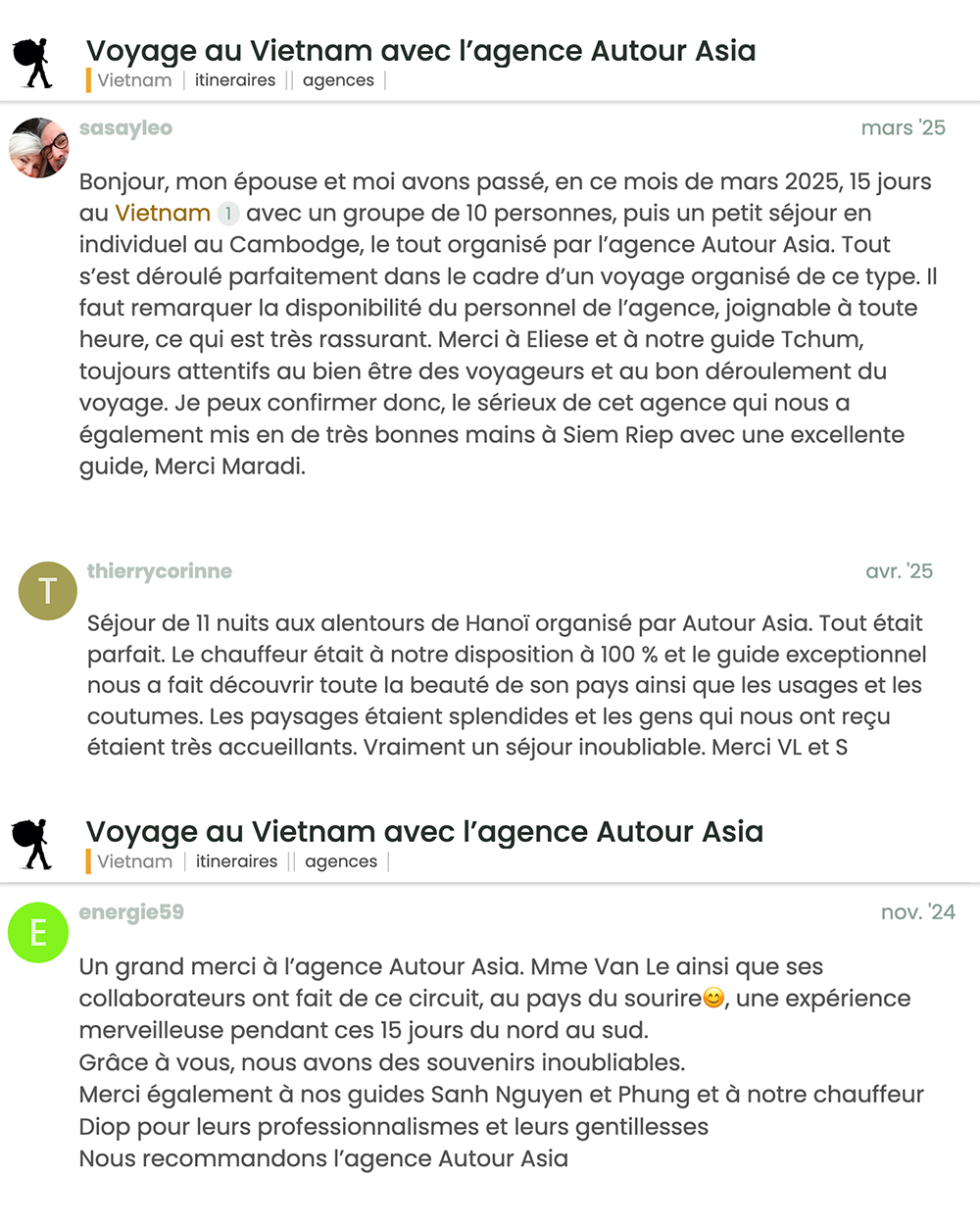 Ils partagent leur expérience sur Routard