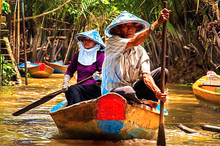Découverte le delta du Mékong au sud Vietnam