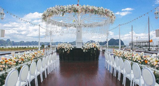 Événement de mariage sur un bateau