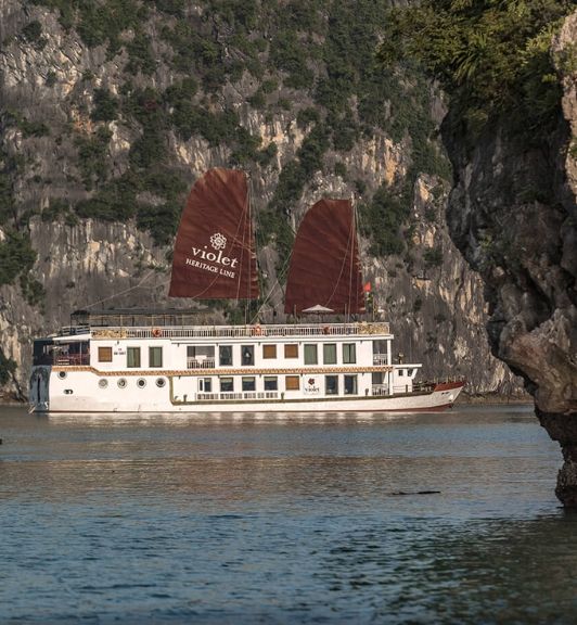 Jonque Heritage Line Violet Dans La Baie DHalong