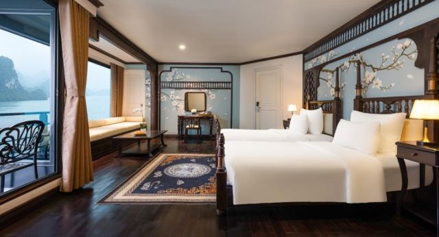 Cabine avec décoration traditionnelle et luxueuse