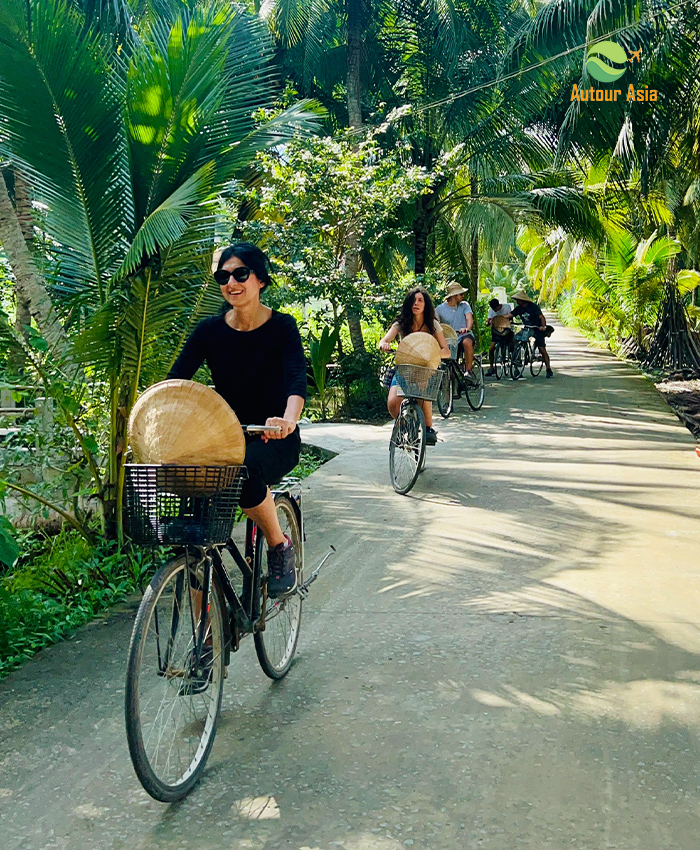 La balade à vélo à Ben Tre Mékong Vietnam