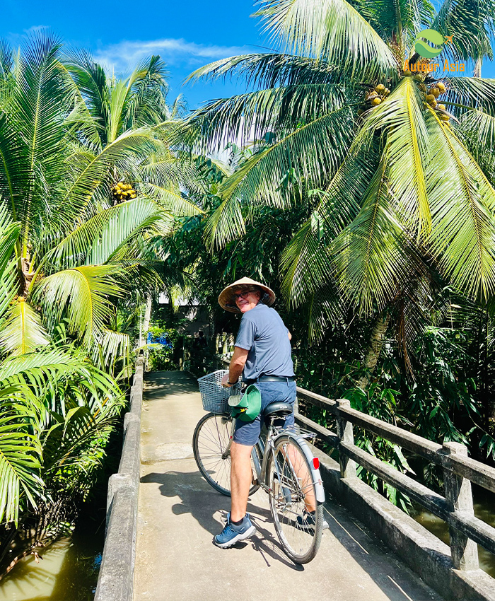 La balade à vélo à Ben Tre Mékong Vietnam