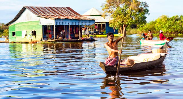 Village flottant du lac Tonlé Sap