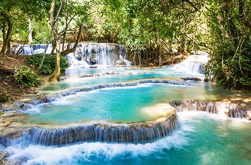 Luang Prabang – Chutes De Kuang Si – Trek Vers Ban Long Lao (Pd ; Déj)