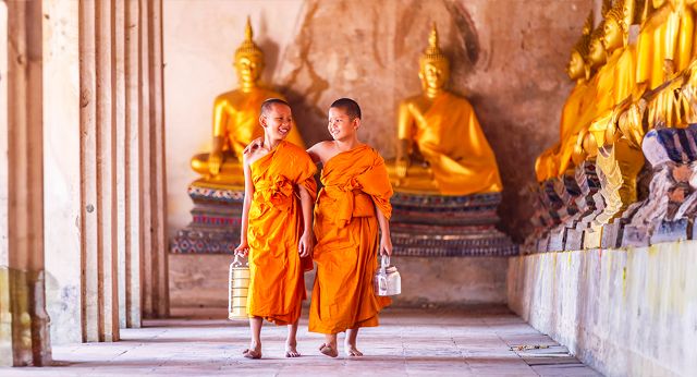 Moine à Luang Prabang