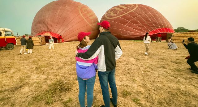 Début de Montgolfière à Bagan