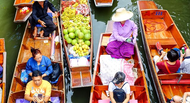 Marché flottant de Damnoen Saduak