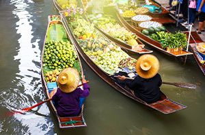 Marché De Bangkok – Marché De Mae Klong - Marché Flottant De Damnoen Saduak - Kanchanaburi(Pd)
