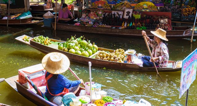 Marché flottant de Damnoen Saduak