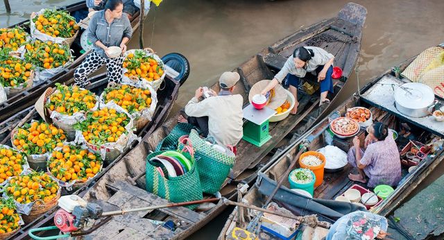 Marché flottant Cai Rang à Can Tho