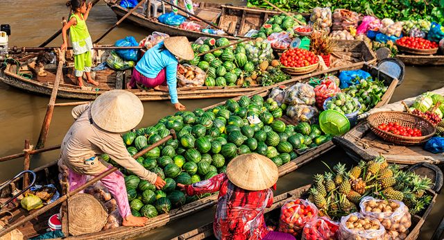 Marché flottant Cai Rang à Can Tho