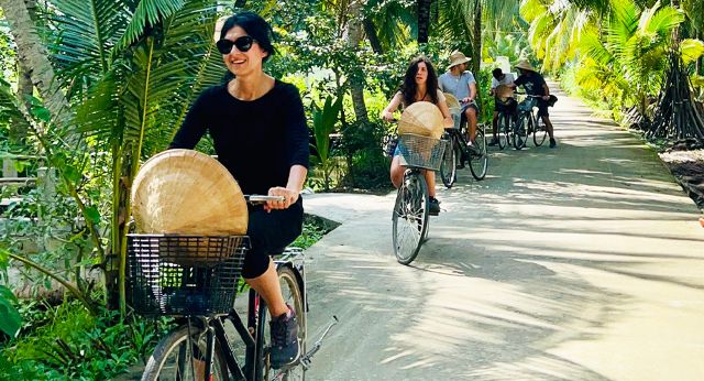 Balade à vélo dans le delta du Mékong