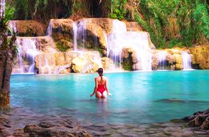 Luang Prabang – Chutes De Kuang Si – Trek Vers Ban Long Lao (Pd ; Déj)