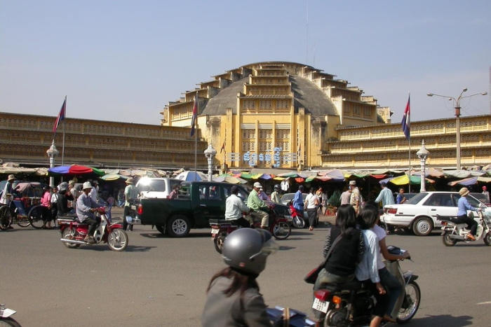 Marché central de Phnom Penh, Cambodge