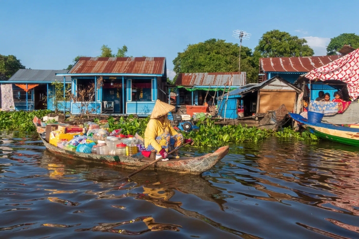 Lac Tonlé Sap à Sieam Reap Cambodge