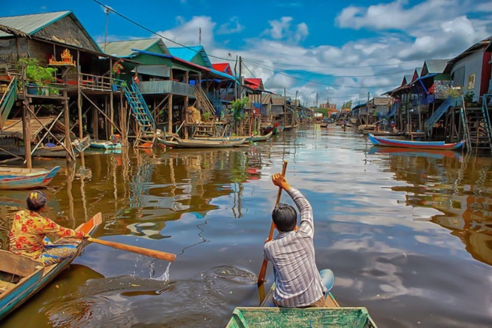 Village flottant de Kompong Phluk au lac Tonlé Sap