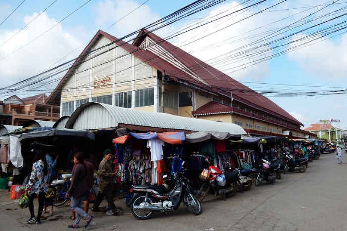 Marché de Phsar Leu, l'un des marché locaux de Battambang les plus animés