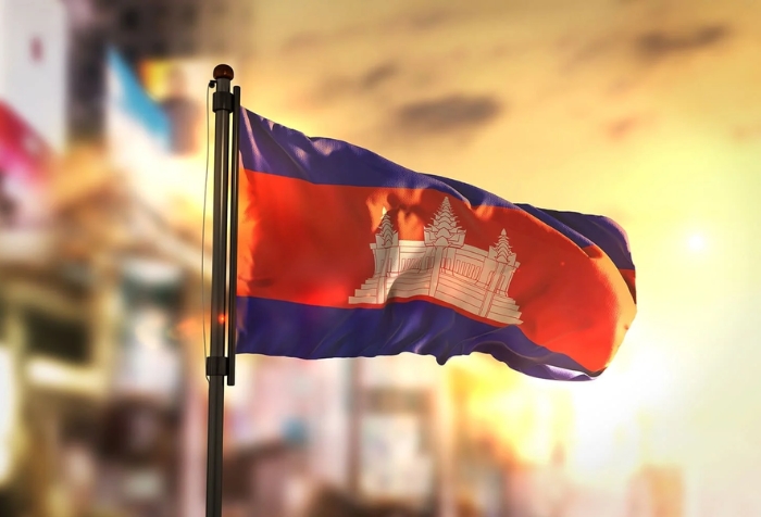 Le drapeau national du  Cambodge 