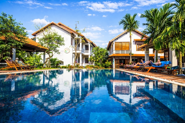 Hôtel calme et convivial à Battambang pour visiter le Cambodge avec des enfants